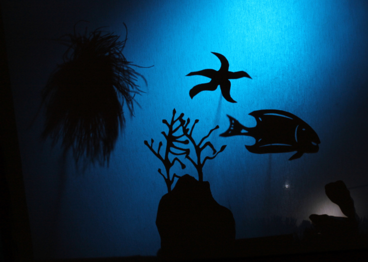 photographie extraite du spectacle Ginkgo et la lanterne magique, le fond des océans, à la recherche de la perle de l'automne