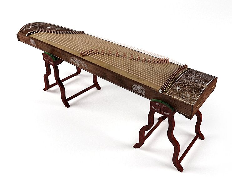 instrument de musique joué dans le spectacle jeune public, Ginkgo et la lanterne magique, le Guzheng