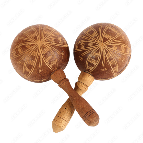 instrument de musique joué dans le spectacle jeune public, le rêve d'Ambre, les maracas